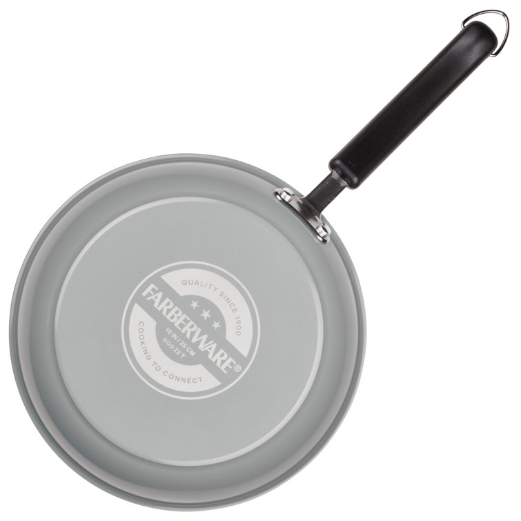 Farberware 2-Piece Easy Clean Aluminum Non-Stick Frying Pan/Fry Pan/Skillet, Black