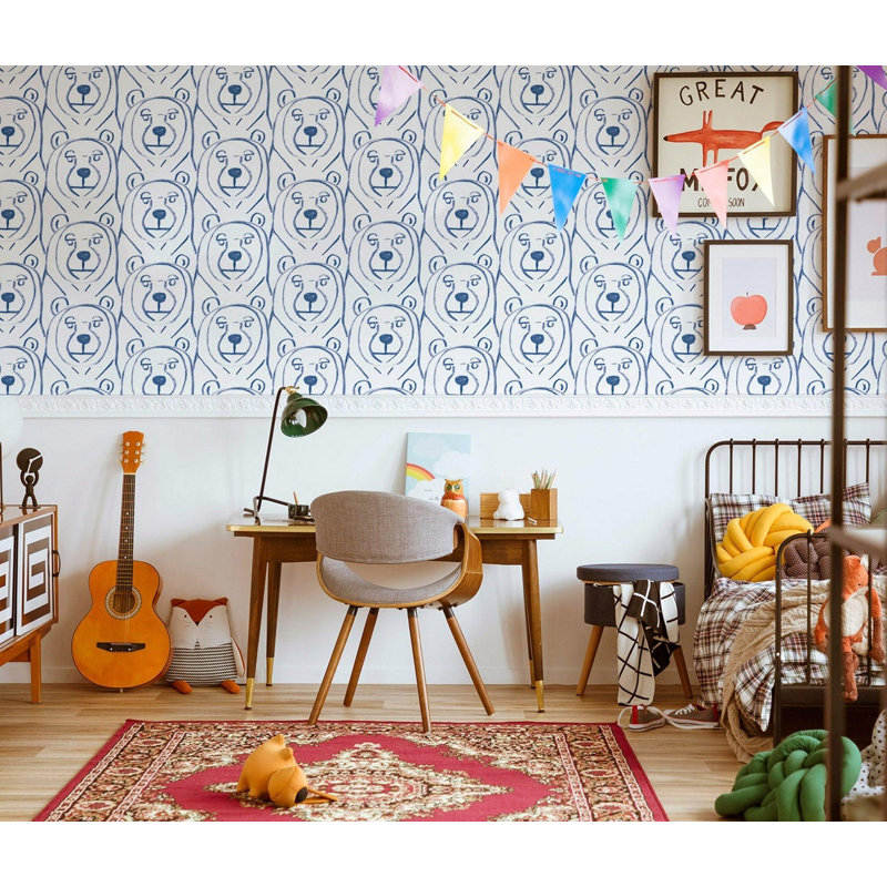 Bears! 10' L x 24" W Peel and Stick Wallpaper Roll, Peel & Stick