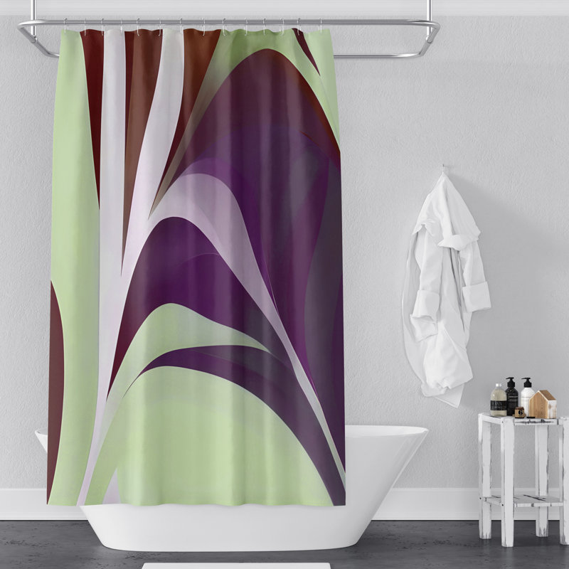 Rideau de douche abstrait Cittlaly, H 72 po x l 70 po