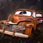 Old Car Crash - Bureau de transport, reproduction mat