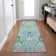 Machine Washable Indoor/Outdoor Xhevrie Teal Rug
