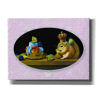 Epic Graffiti 'The Squirrel And The Cake' by Valery Vecu Quitard, Canvas Wall Art