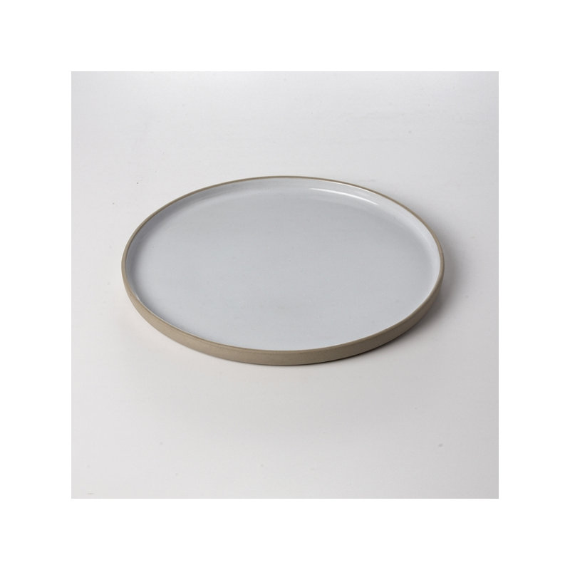 Assiette plate 11 po Cheeseman, Blanc