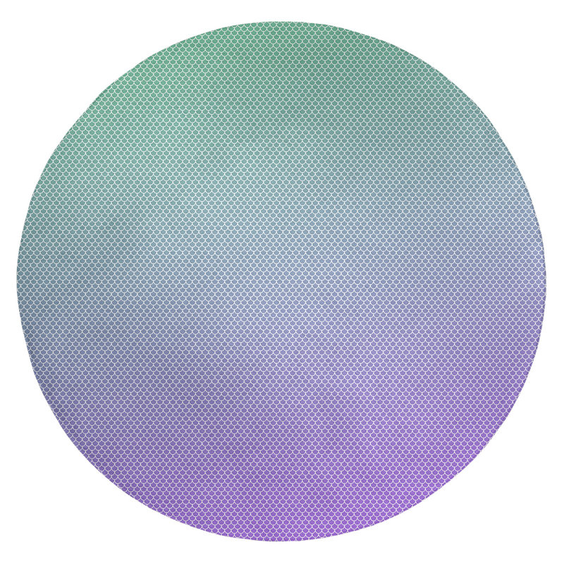 Chenille Ombre Indoor Rug, Round 5'