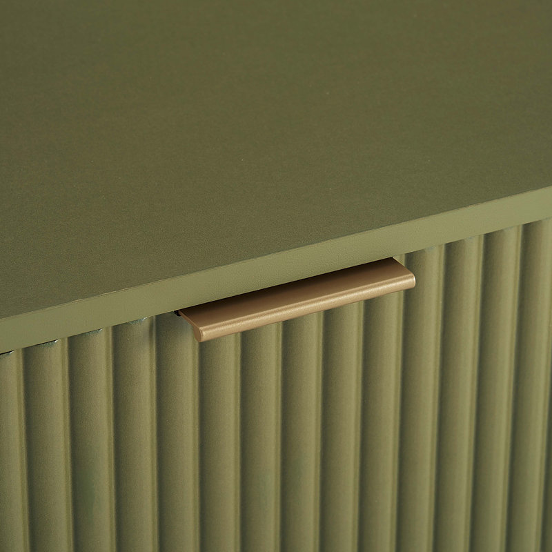 Dumbo 70" Modern Double Dresser with 10 Drawers in Olive Green, Green