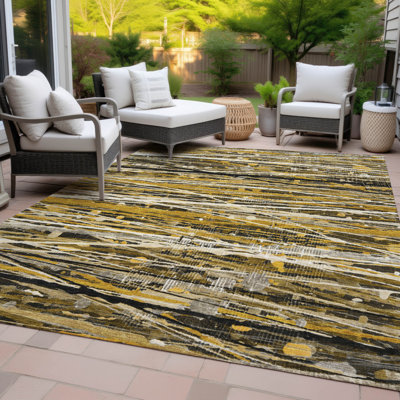Tapis à rayures intérieur / extérieur lavable à la machine Colman ACN2126