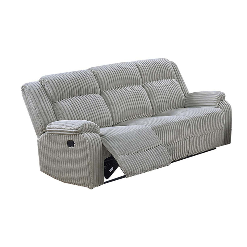 Causeuse en velours côtelé 1pc, Bois de frêne gris