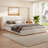 Eloria Modern Boucle Upholstered Bed Frame With Wingback Headboard And Solid Wood Base-117335909