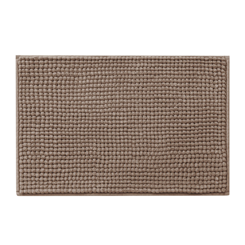 Tapis pour salle de bain Azriah Luxury Chenille, Brun taupe, L 20 po x L 32 po