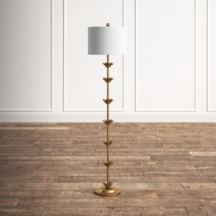 Kellen Antiqued Brass Floor Lamp