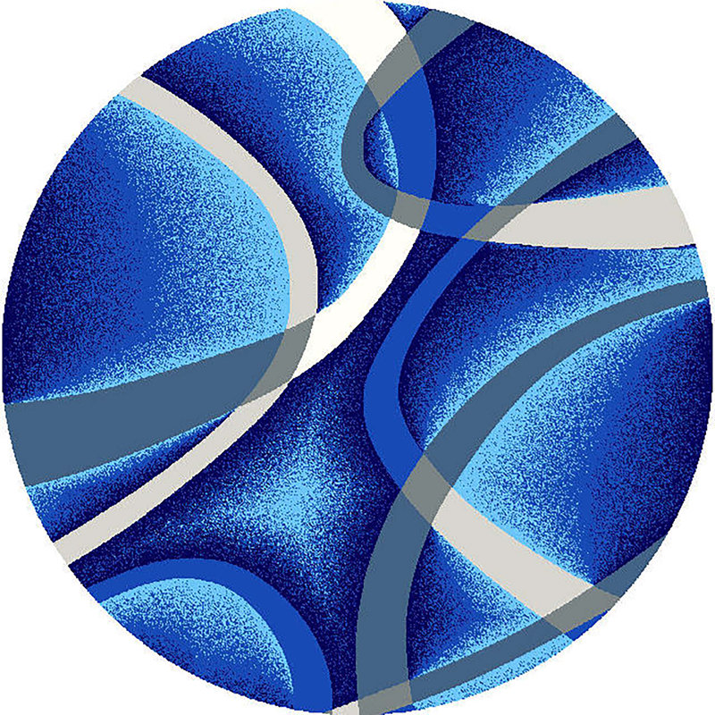 Mccampbell Performance Abstract Indoor Rug, Round 7'