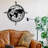 Elegant Decorative Metal Wall Accessory, Black Finish, 19.3 x 19.7 inches | 100% Metal Construction, Thickness: 0.05 inches | Perfect for Living Room or Office Decor, Modern and Stylish Design