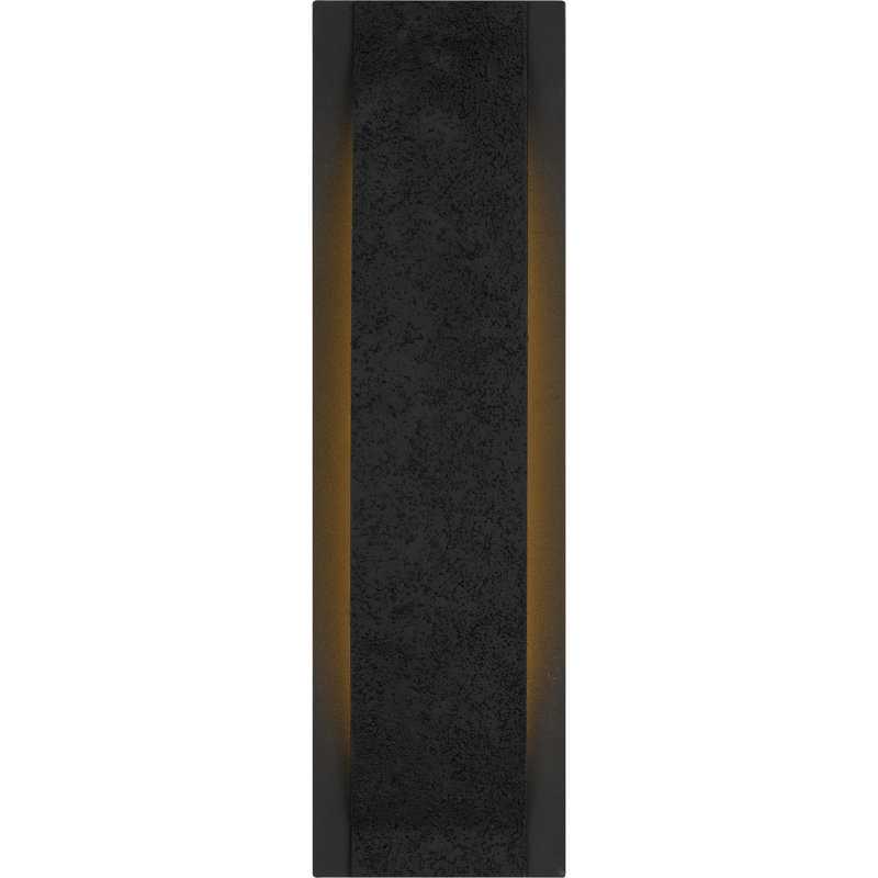Onyx Integrated LED Earth Black Outdoor Wall Lantern, 18" H x 5.25" W x 3.25" D