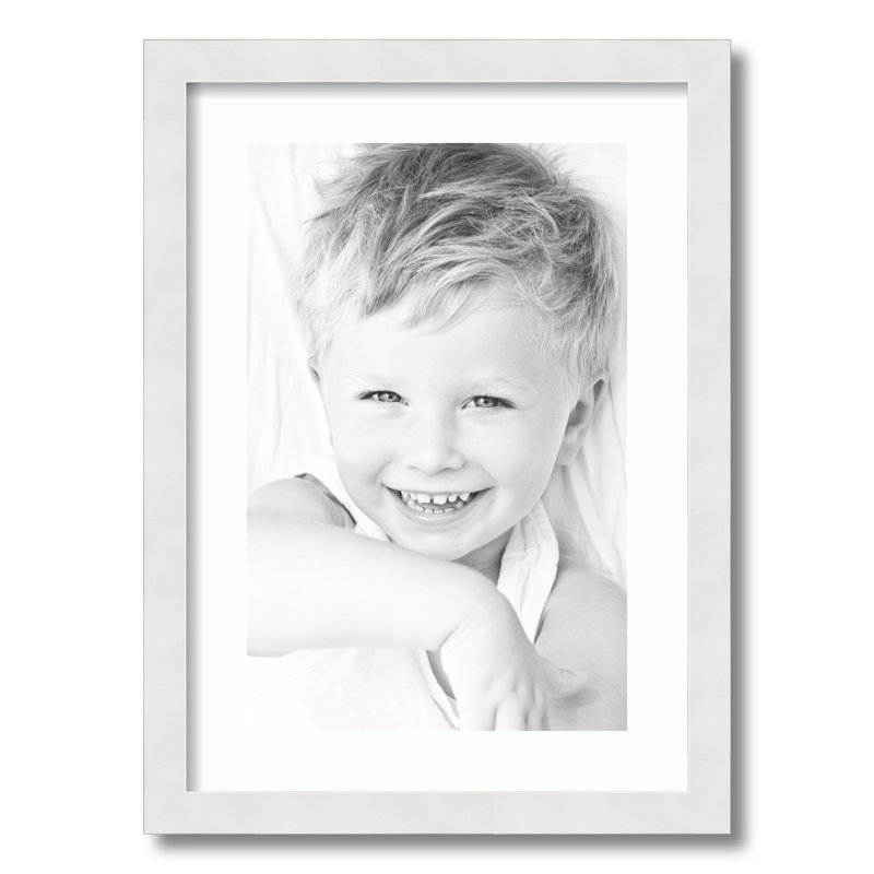 Cadre pour photo simple 11 "x 17" en bois mat, Super blanc