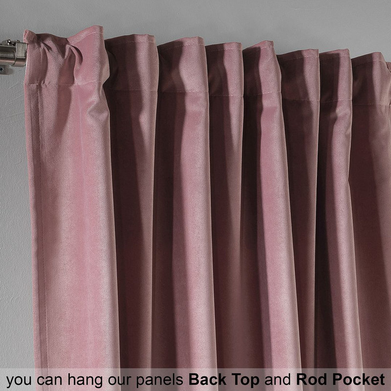 Panneau simple décoratif extra large en velours mat sur mesure, 78 GLACE À LA FRAMBOISE, L 52 po x L 156 po
