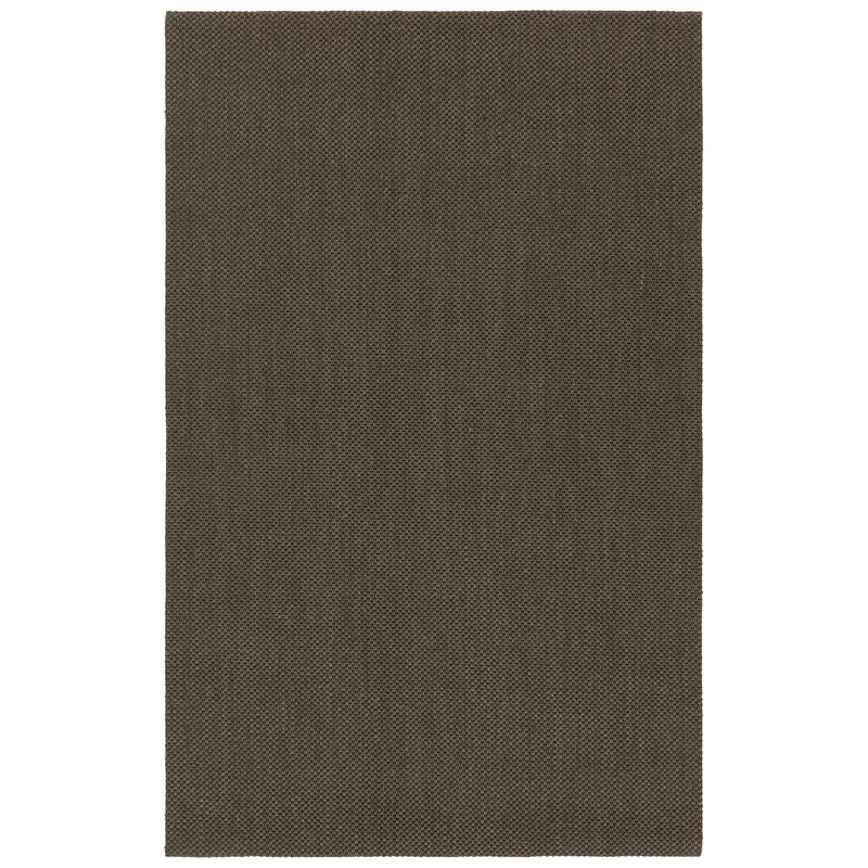 Latitude Run® Lilou Handwoven Solid Gray Area Rug, Rectangle 7'9" x 9'9"