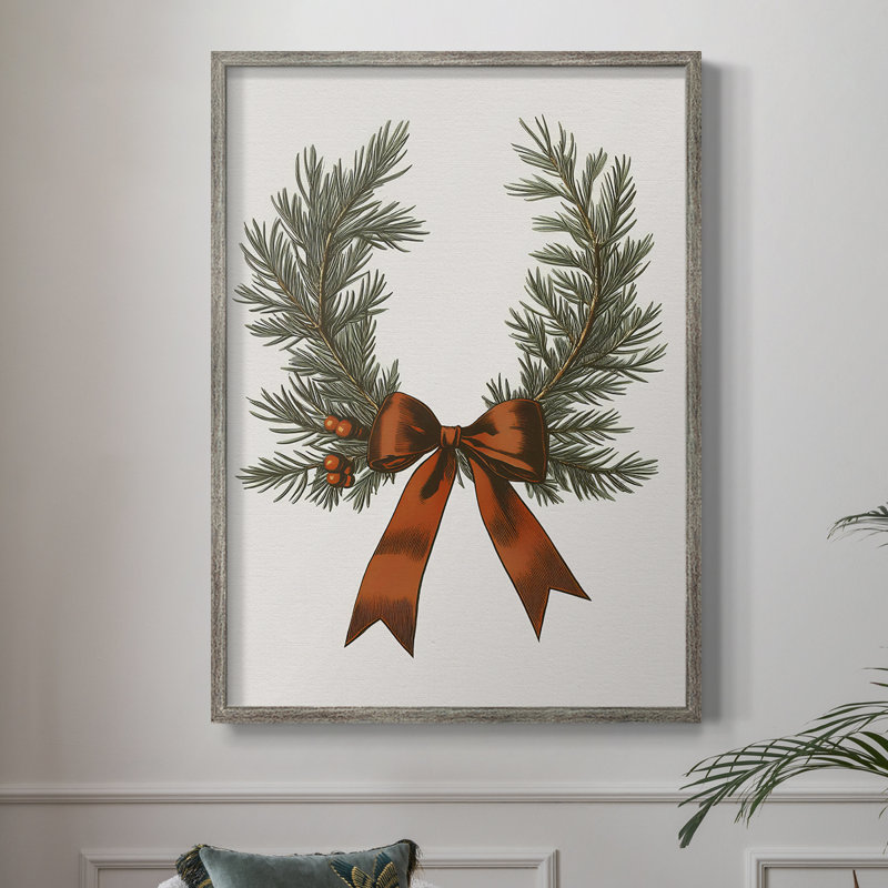 «Christmas Holiday Art», série 2-LXV III, reproduction encadrée - bois massif XMAI81846, H 21 po x l 17 po