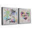 «You Are My Sunshine», ensemble de 2 encadrements d'art textuel sur toile-882430614-882430619