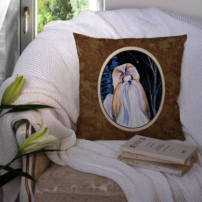Coussin décoratif intérieur / extérieur Starih Night Shih Tzu