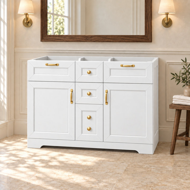 Base de meuble-lavabo 48 po seulement, White