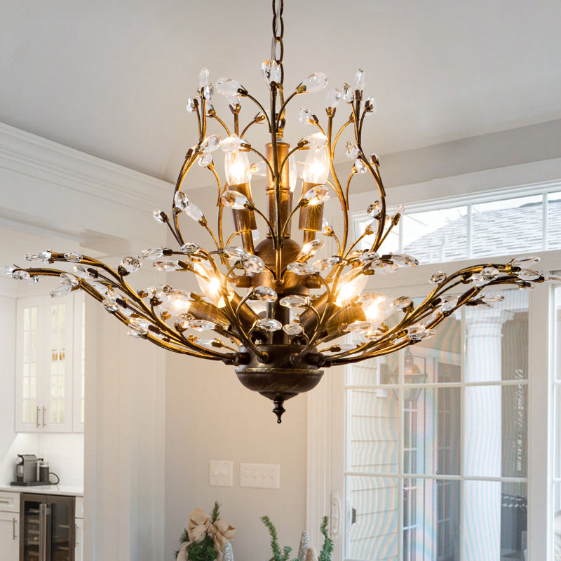 Lustre noir 7 lumières pour lustre en cristal Classic Glam
