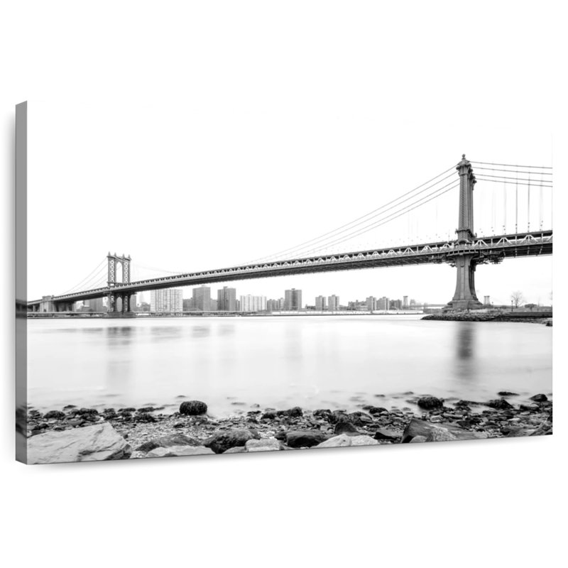 Lilie Monochrome Manhattan Bridge, 32" H x 48" W