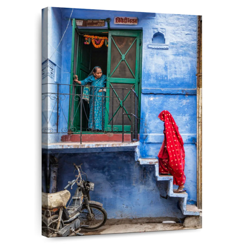 Aime Late For Dinner Blue City Of Jodhpur India, 45" H x 30" W