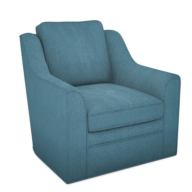 American Bungalow Nicholas Barrel Back Swivel Chair, Ian Lagoon