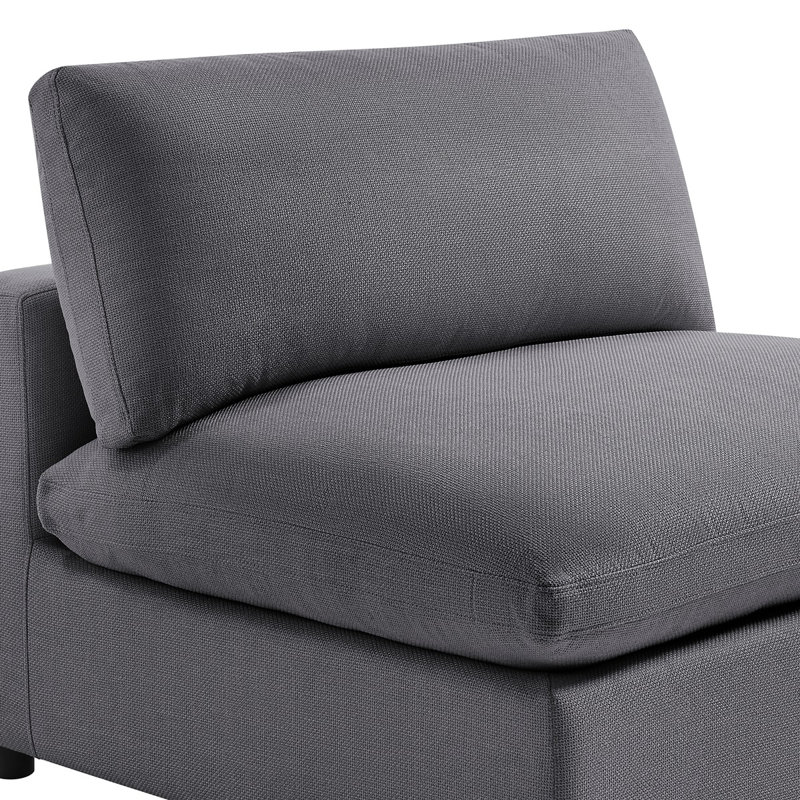 Canapé modulaire 5 pièces Cassandra - Gris anthracite, Gris anthracite