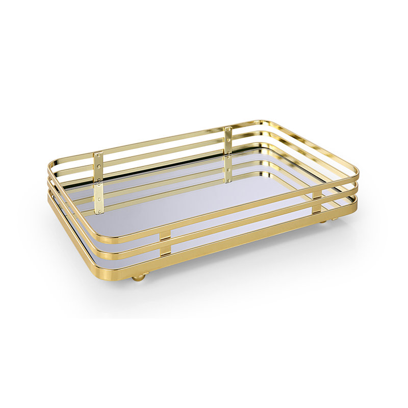 Plateau de miroir de maquillage Calimarie Classic, Or poli
