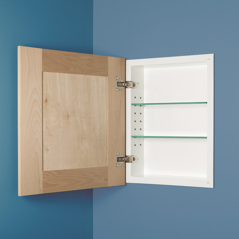 Armoire à pharmacie 1 porte Shaker, H 18 po x l 14 po x P 3,75 po
