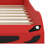 Wood Race Car-Shaped Platform Bed With LED And Upholstered Backrest-1327916439