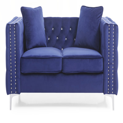 Causeuse chic en bleu