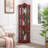 Lighted Corner Curio Cabinet With Tempered Glass Doors & Shelves - Elegant Cherry Display Case With Bulb For Living Room & Bedroom Décor- Cherry