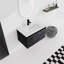 Meuble-lavabo mural flottant 30 po avec lavabo en céramique et porte d'armoire à fermeture en douceur, ensemble KD