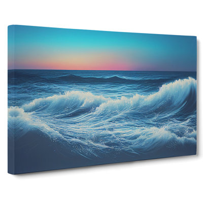Ocean View At Sunset - Wrapped Canvas