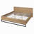 Engineered Wood  Bed Frame,Natural & Black Color-706654878-706654879