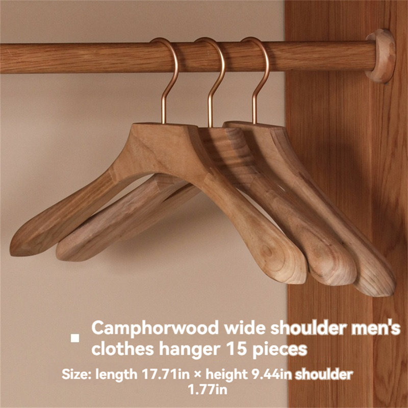 Gentlemen's Choice Wide-Shoulder Wooden Hangers 15