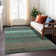 Machine Washable Indoor/Outdoor Claudian ACN1572 Teal Rug