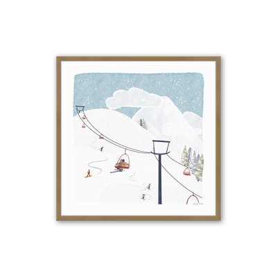 Winter Ski Lift Adventure Print