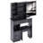 29.2" Small Space Left Drawer Desktop Vanity Table + Cushioned Stool, Extra Large Right Sliding Mirror, Multi Layer High Capacity Storage, Practical Fashionable Dresser, Suitable For Small Space-1466754756