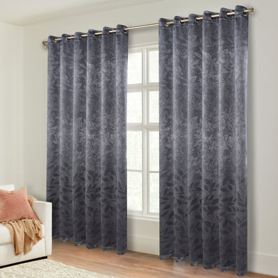 Finklea 100% Polyester Floral Room Darkening Grommet Curtain Panels