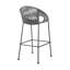 Tabouret de bar ou de comptoir d'extérieur en acier avec corde Champlost-1971038056-1971038066
