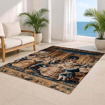 French Gray Indoor and Outdoor Area Rug