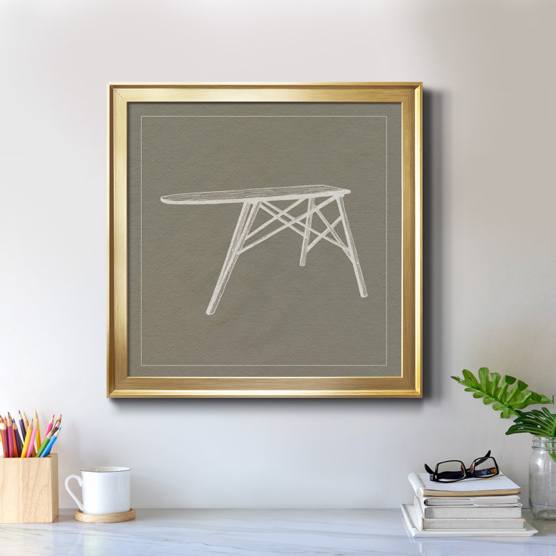 Laundry Laundry VII-Premium, toile encadrée - prête à être suspendue, Cadre doré, H 30,5 po x l 30,5 po x P 1,5 po