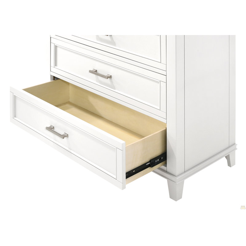 Commode blanche 5 tiroirs, Blanc