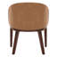 Chaise d'appoint moderne en cuir avec pieds en bois-123468840