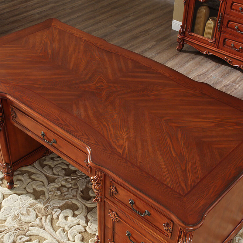 Bureau spacieux et luxueux de style européen, H 31,5 po x l 67,72 po x P 34,65 po