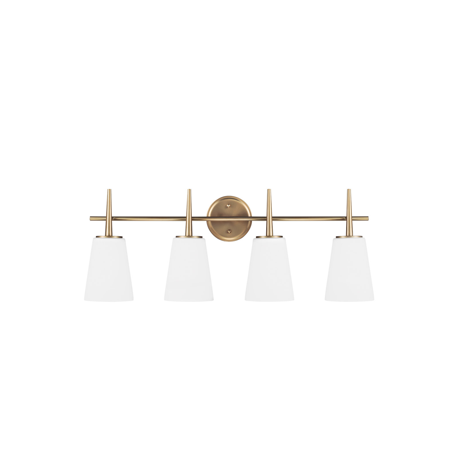 Erlandson 4 Light Dimmable Vanity Light, Satin Brass, 100W A19 Medium
