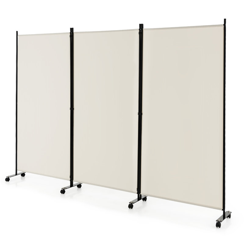 Cloison pliante Aytan, Blanc cassé, 3, H 71 po x l 103 po x P 12 po